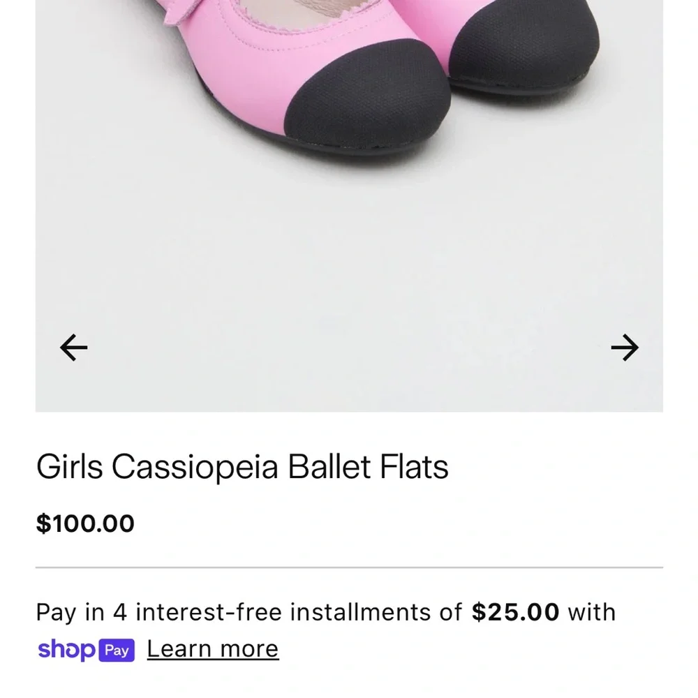 NIB Bloch Girls Cassiopeia Ballet‎ Flats Rose Pink Size 3.5 (35)